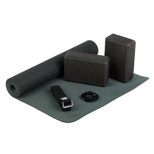 Bodhi Yoga Set Flow Matte Blocks Strap Schwarz