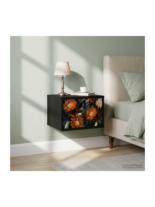 Bedside Table Lochem Wooden Black 36x33x25cm
