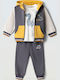 Kinderbekleidungssets mit Hosen & Mantel Winter 3Stücke Anthrazit