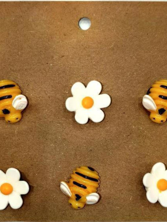 Childrenland Dekorative Schuhanhänger Blume Mehrfarbig 6 Stück