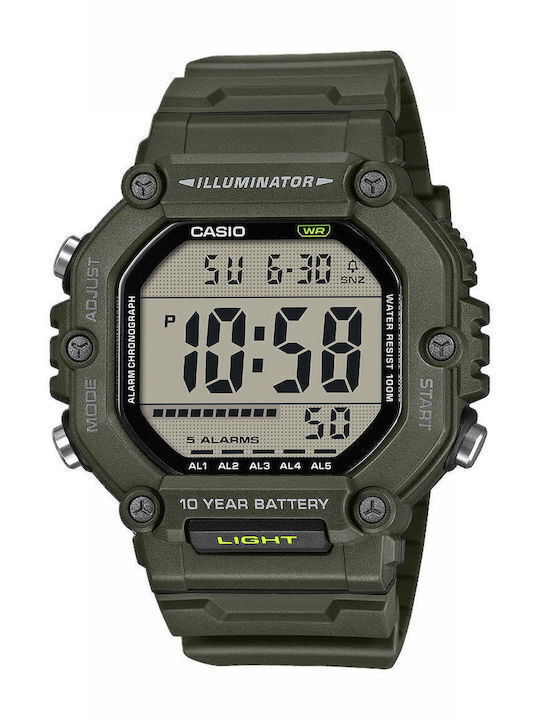 Casio Дигитален Мъжки Часовник На Батерия Черен