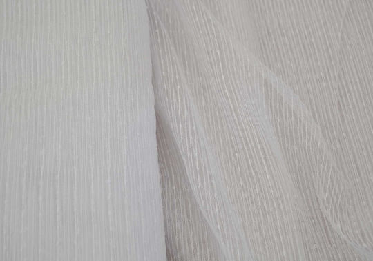 Saray Home Κουρτίνα Παραθύρου με Τρέσα Λευκό 140x140εκ.