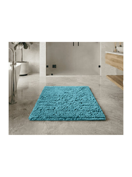 Non-Slip Bath Mat Bubble Walk 100-1780-2 Petrol Blue 60x90cm