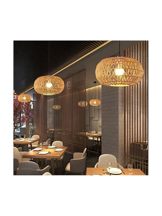 Boho Grid Pendant Light with E27 Socket 32x20cm