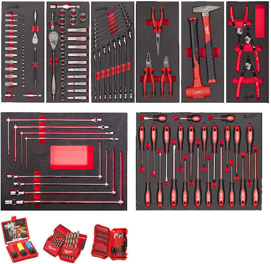 Milwaukee Werkzeugablage mit 101 Werkzeugen