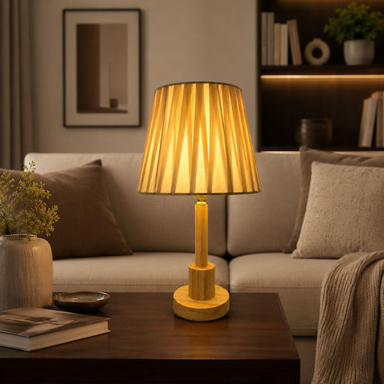 Table Lamp for E27 Fitting with Honey Shade and Base