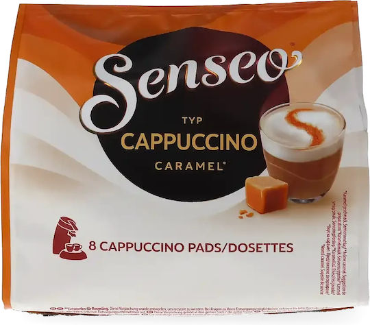 Senseo Cappuccino Caramel Caramel Compatible with E.S.E. Pod Machine 8 Caps