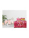 Kids Quilt Set Single with Pillowcase Love Peace Multicolour 150x220cm
