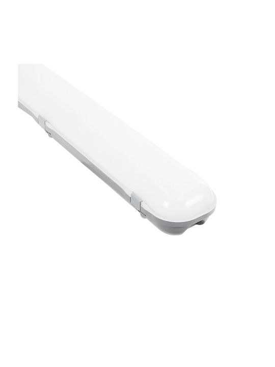 GloboStar Metal Curtain Pole Emergano Single 120cm Grey