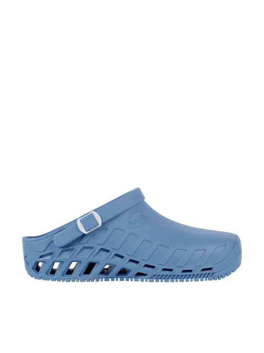 Scholl Evo Männliche Anatomische Holzschuhe Blau