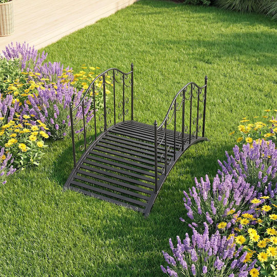 Costway Decorative Metal Garden Bridge 71.12x68.58x119.38cm NP13629