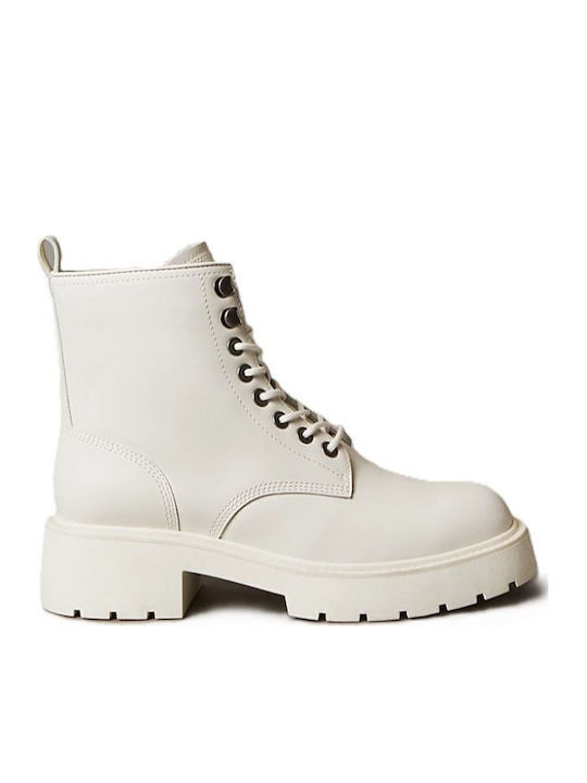 Damen Stiefeletten Weiß