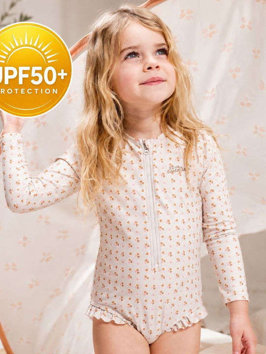 Swim Essentials Παιδικό Μαγιό Ολόσωμο με Μακρύ Μανίκι Cozy Hearts