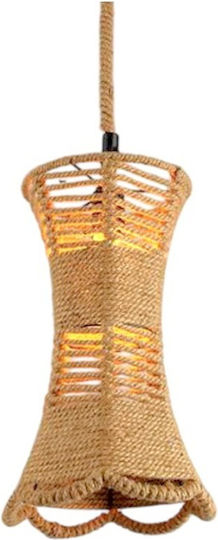Deckenleuchte Boho Raster mit Lampenbirnensockel E27 24x40cm