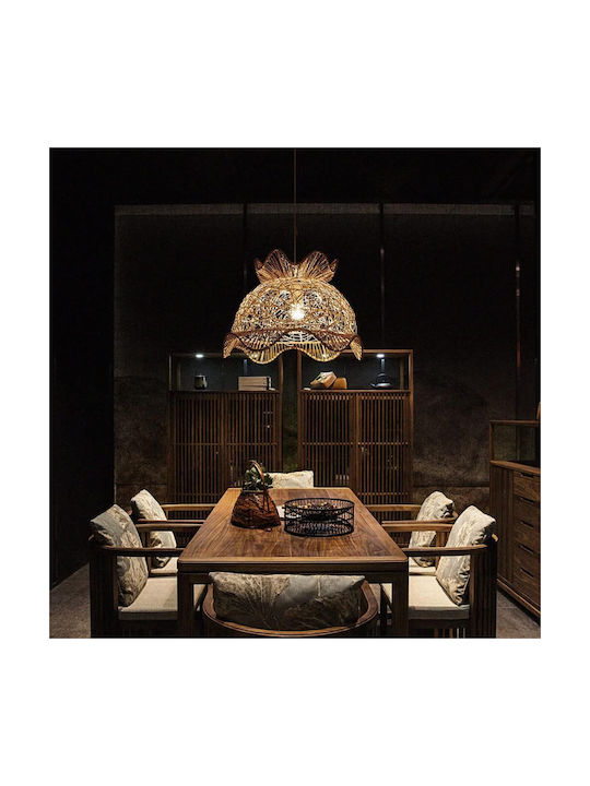 Boho Grid Pendant Light with E27 Socket 40x30cm
