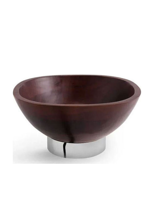 Michael Aram Wooden Brown Salad Bowl 15.24x29.2cm