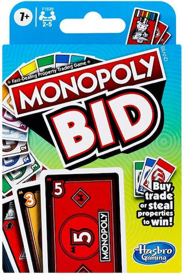 Επιτραπέζιο Παιχνίδι Monopoly Bid για 2-5 Παίκτες 7+ Ετών (EN) Hasbro