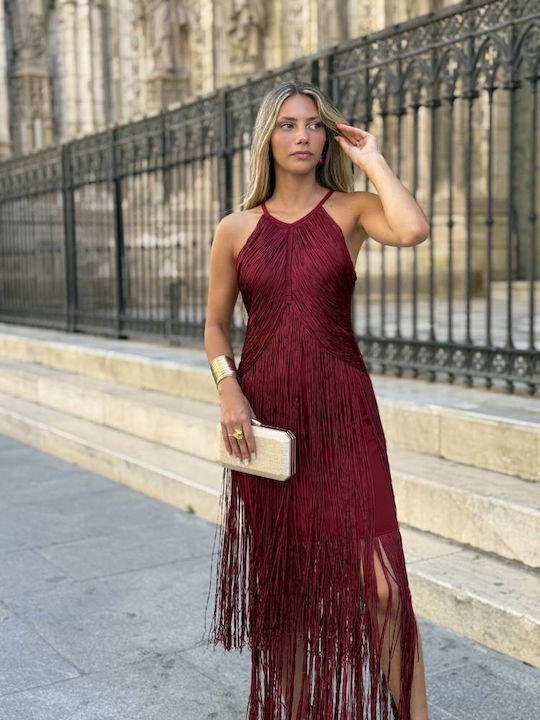 Summer Maxi Evening Shirt Dress Fringes