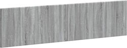 vidaXL Табла за легло Дървена Сива 200x50cm