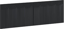 vidaXL Κεφαλάρι Κρεβατιού Ξύλινο Μαύρο 160x50cm