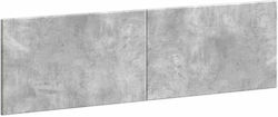 vidaXL Табла за легло Дървена Сива 180x50cm