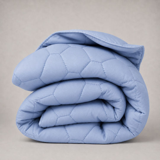 Πάπλωμα Διπλό με Γέμιση Microfiber 200x210εκ. Blue 300 GSM