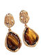 FantazyStores Earrings Made Of Gold Plated Steel Brown