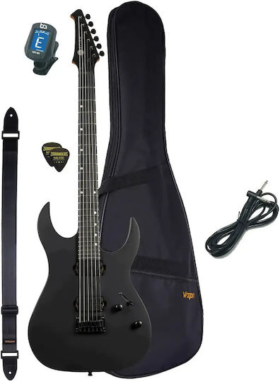 Spira Guitars S-400 MBK Ηλεκτρική Κιθάρα με HH Διάταξη Μαγνητών Satin Black Starter με Θήκη Bundle