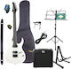 Spira Guitars S-400 MWH Electric Guitar with HH Pickups Arrangement Satin White with Case Ultimate
