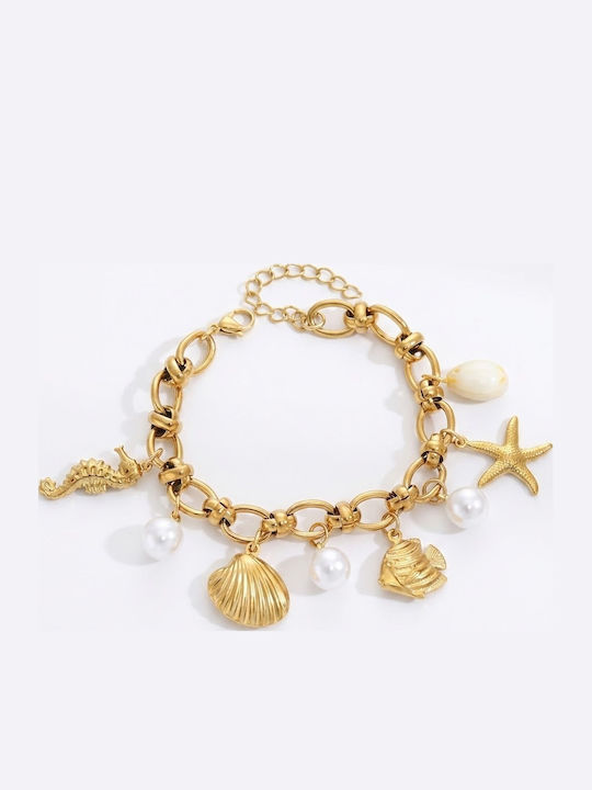 Women's Gold Plated Stainless Steel Chain Bracelet