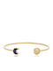 Jcou Women's Bracelet Handcuffs Made of Silver Gold Plated with Zircon