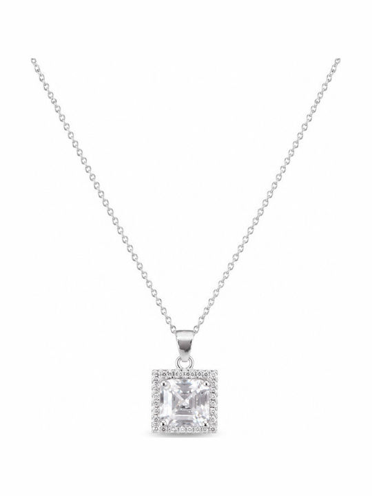 Jooliete Halskette Rosette aus Vergoldetem Silber mit Zirkon