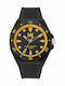CAT Men's Battery Watch with Black Rubber Strap