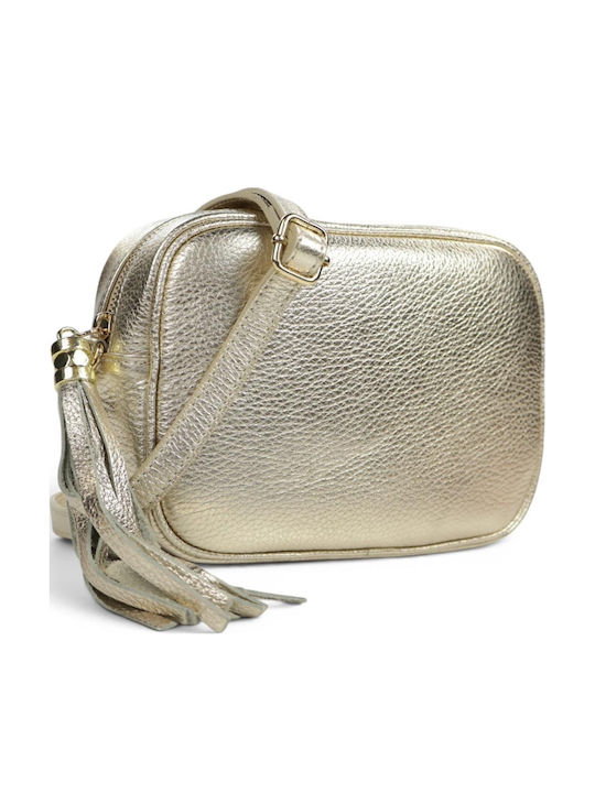 Passaggio Leather Leder Damen Schultertasche Gold