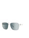 Men's Sunglasses with Transparent Horn-Rimmed Frame and Transparent Lenses