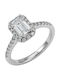 Damentringe mit Diamant aus Weißgold 14K