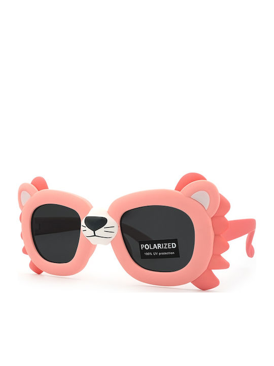 Kiddos Unbreakable Round Kids Sunglasses with Polarized Lens Pink