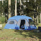 vidaXL Camping Tent Blue for 9 People 441x288x217cm