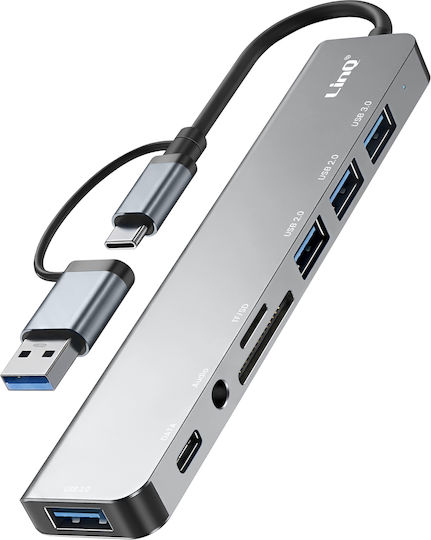 Linq Multimedia Hub Adaptor Multiport 8 în 1 5gbps Funcție OTG