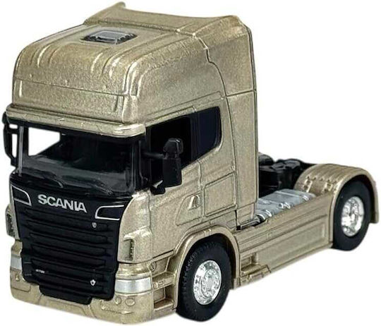 Model Tractor Cap De Camion Scania V8 R730 Două Axe Scara 1/64 Auriu