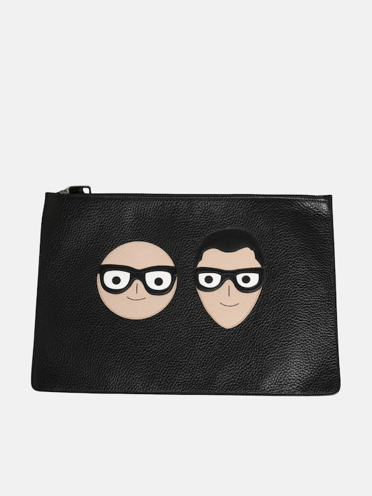 Dolce & Gabbana Дамско кожено тип торба за ръка черно