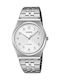 Casio Men's Watch 35mm Battery with White Metal Bracelet