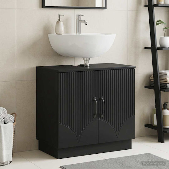 vidaXL Bathroom Vanity Unit without Sink W59.5xD31.5xH56cm Black