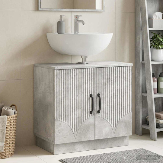 vidaXL Vanity Unit Without Sink W59.5xD31.5xH56cm Concrete Grey
