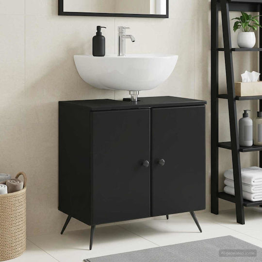 vidaXL vidaXL Bathroom Vanity Unit Without Sink W59.5xD31.5xH59cm Black