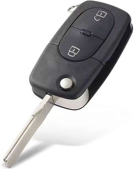 Techstar Husa Pentru Chei Auto Cu 2 Butoane Compatibil Vw Golf Mk4 Passat B5 Bora 1998–2001 Lama Hu66 Baterie Cr1620