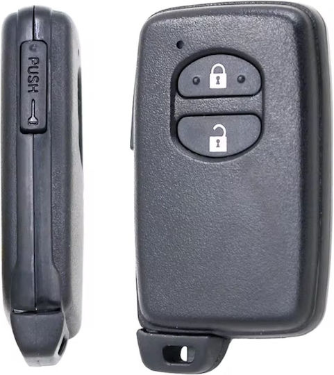 Techstar 2-button Car Key Case Compatible Toyota Prius Xw30 2009–2012 – Proximity Toy40 Blade