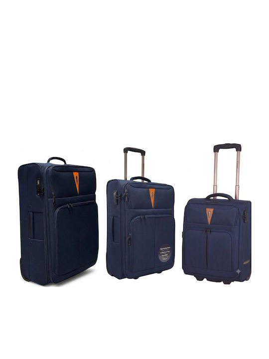 Diplomat Venice Valize de călătorie din material textil Albastre Set 3 buc