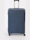 Olia Home Großer Hartreisekoffer Blau Höhe 85cm