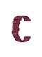 Samsung Galaxy Watch Active 40mm 20mm Checkered Watch Strap Silicone Wine Red